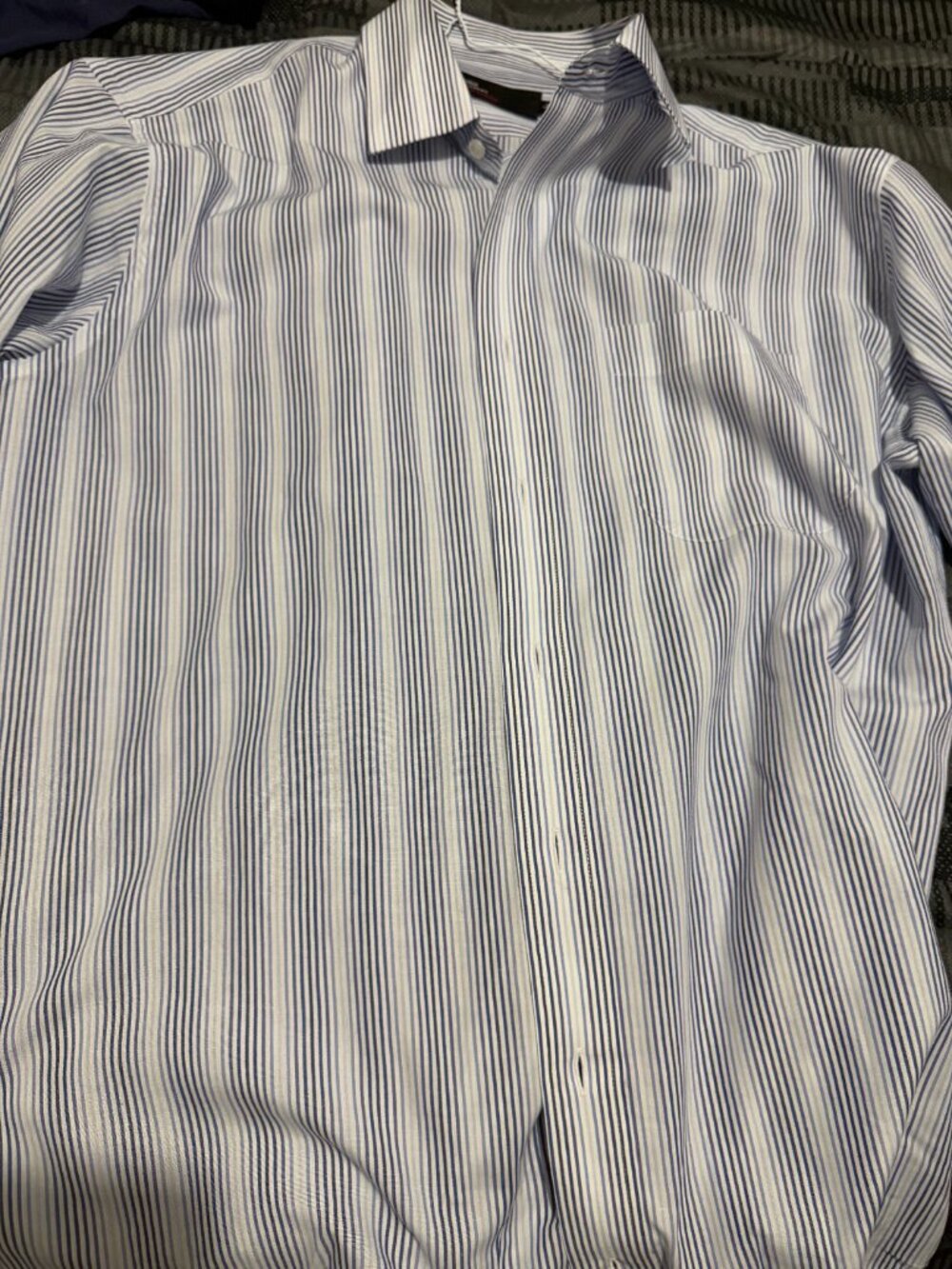 Marks & Spencer Stripped Business casual / dress shirt 17 x 36
